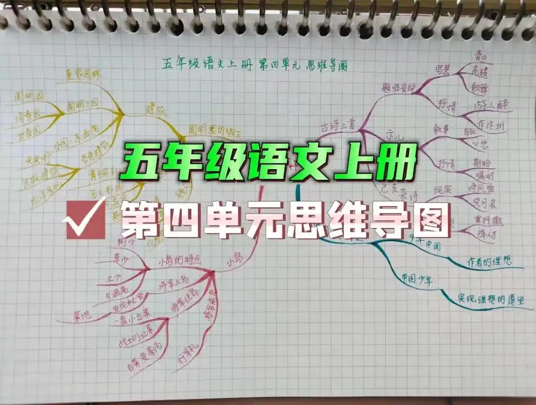 五年级语文上册第四单元思维导图