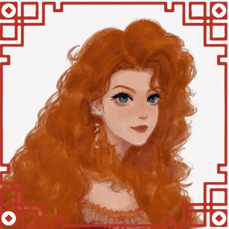 迪士尼公主遇上中国元素,穿上喜庆的红衣服,乐佩公主太温婉