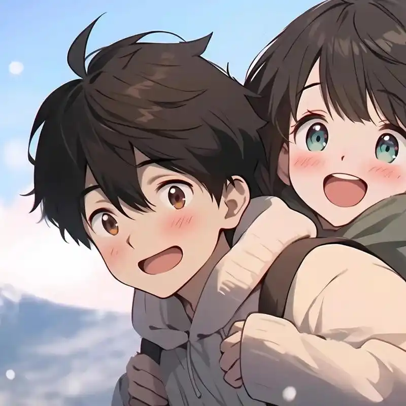 治愈系动漫情侣头像  #头像