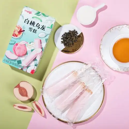 明治meiji白桃乌龙雪糕69g6支彩盒冰淇淋2件