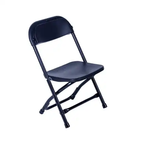 折叠椅 餐厅酒店简易黑色儿童折叠椅 简约时尚钢管折叠凳厂家定制