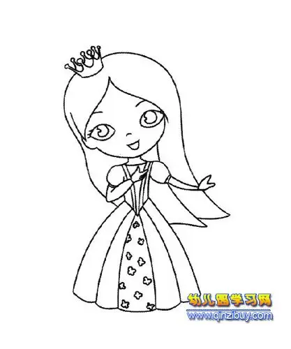 简笔画:可爱公主2