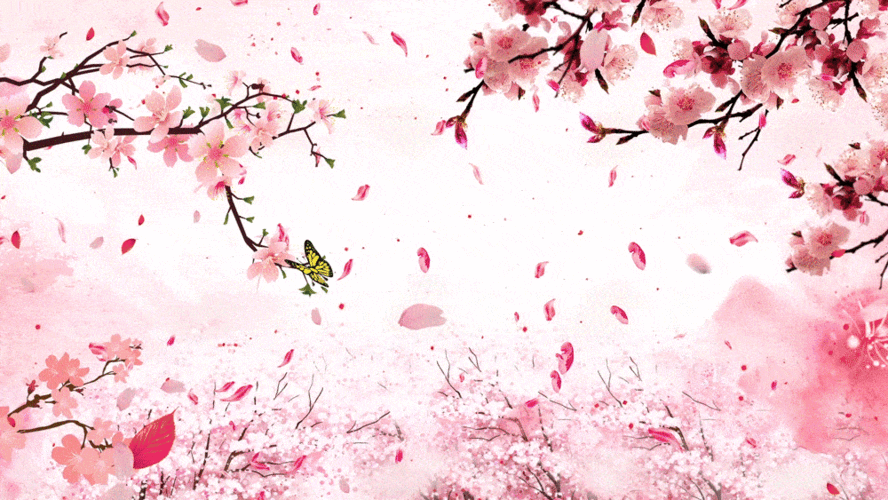 ""绣的桃花."没主见的鹤寓言故事