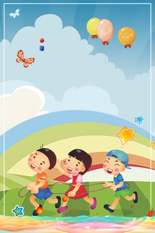 卡通趣味运动会宣传海报 - 当图网