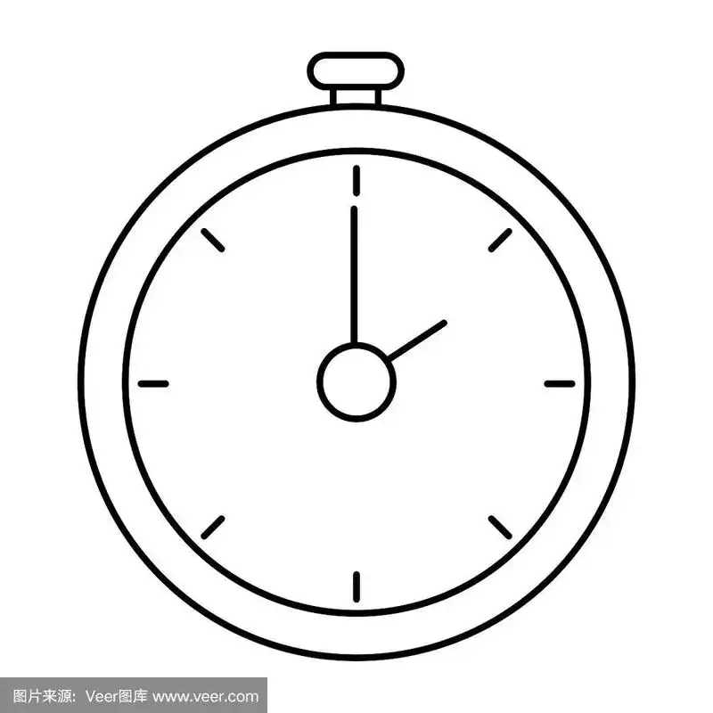 图标,计时工具,定时器,分离着色,绘画插图