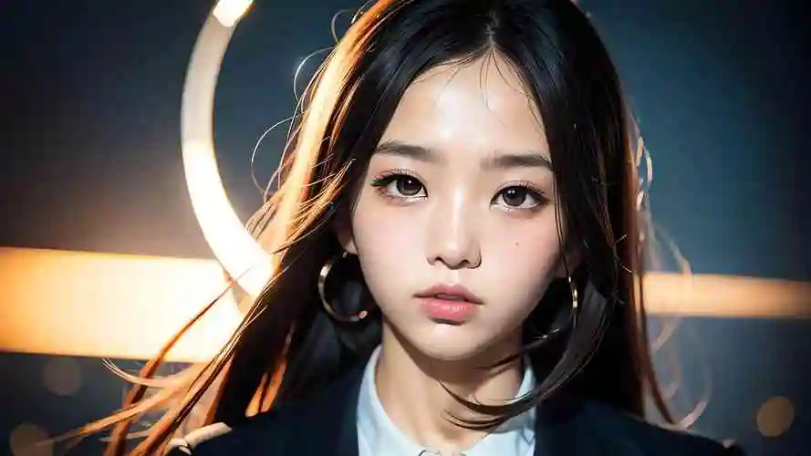 韩式写真ai绘画长发小姐姐高清电脑壁纸8k