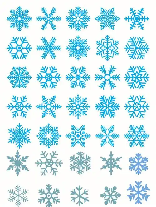 冬季|蓝色系列|雪花成品|免扣素材