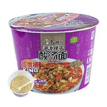 康师傅油泼辣子酸汤面(桶)