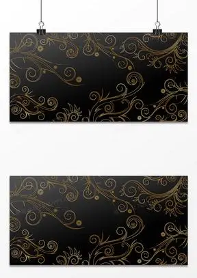 黑金奢华大气欧式花纹背景