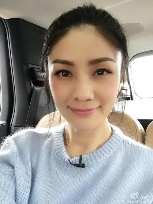 胡可素颜做鬼脸 色斑黑眼圈明显_高清图集_新浪网