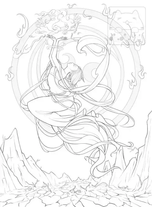 古风线稿 ▏《山海经》里的妖男艳女