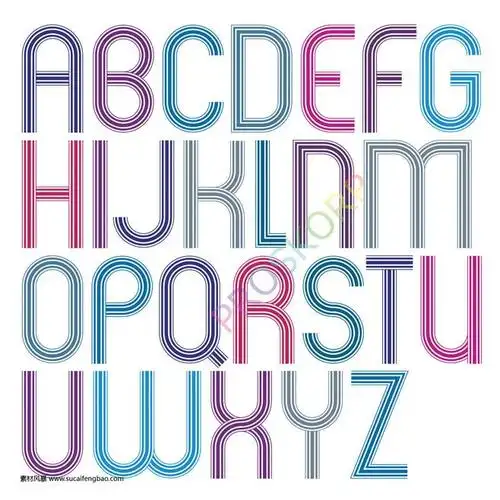 英文字母字体 字母设计 创意字体设计 英文艺术字 英文字体