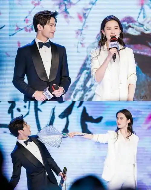 网传刘亦菲出席活动与男明星互动超甜,对方团队私下压热度?