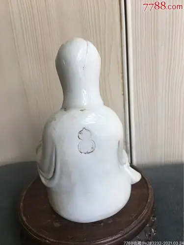 民国德化窑白瓷观音_单色白瓷_第3张_7788瓷器
