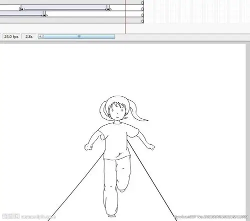 人往画面走简笔画动漫