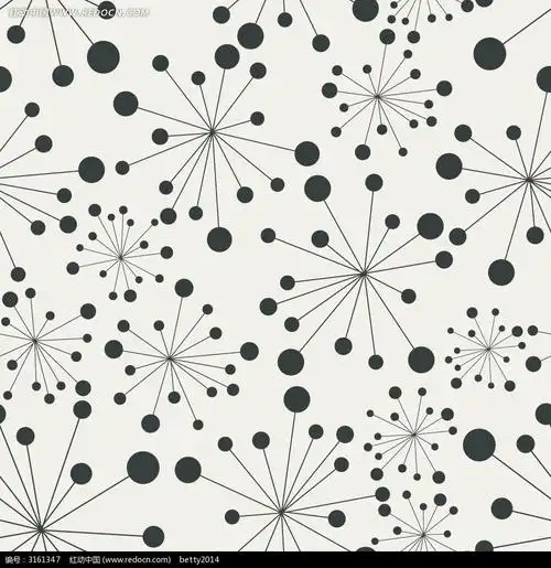 矢量黑白点状花纹背景