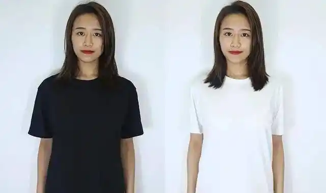 黑白色是对比最为强烈的两种颜色,上身的一个效果,相信也是可以达到立