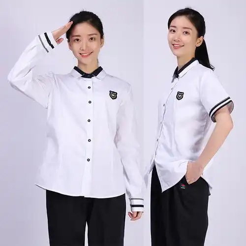 南宁新希望校服中学初中高中秋季长袖衬衫白色新希望套装 女长袖 11k