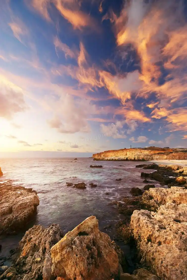 海边岩石风景风光摄影高清图片