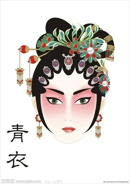 女花旦脸谱简笔画 女花旦脸谱简笔画教程步骤