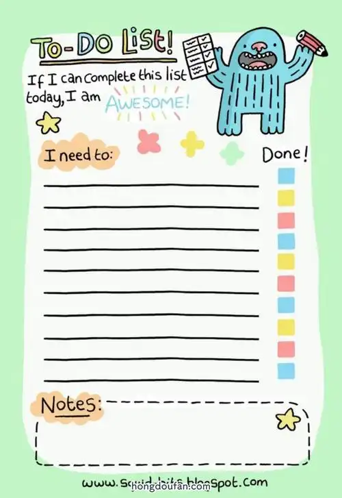 12张todolist学习计划模板简笔画大全