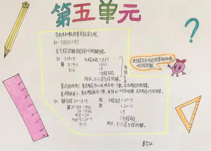 五数上第五单元思维导图作品集