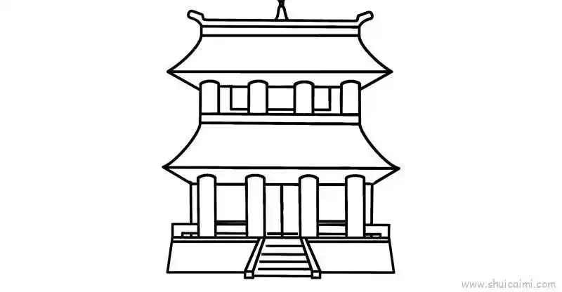 古代建筑儿童画怎么画古代建筑简笔画图片大全