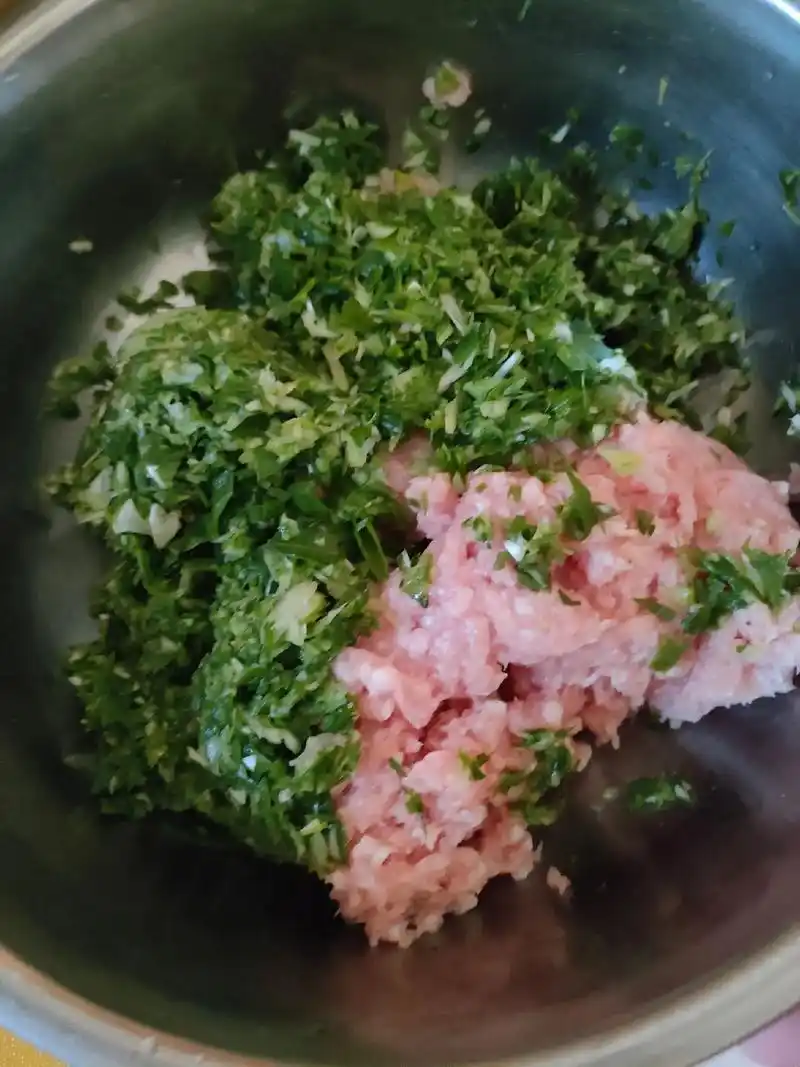 分享个饺子馅的做法! 1,猪肉大葱打成馅 2.起 - 抖音