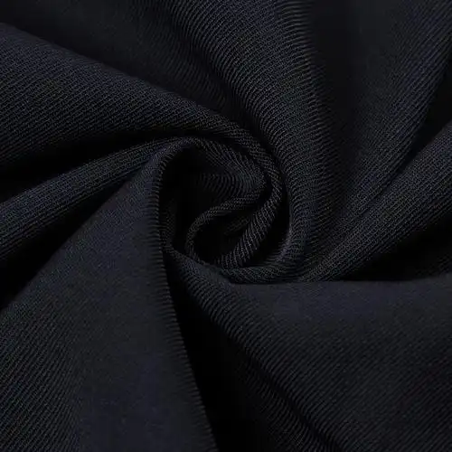 现货供应藏青色冬装tr面料缎背面料哔叽制服面料涤纶布料1