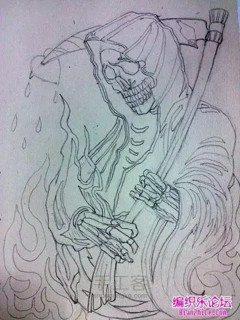 死神怎么画简单的画简笔画大图