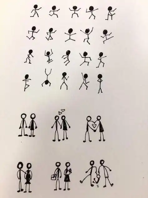 如何简笔画丧尸火柴人