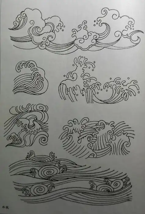 浪花 strong>水纹 /strong>图片_简笔画图片_少儿图库_儿童资源网