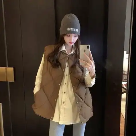 菱格棉服马甲外套女装春秋季冬2021新款外搭小背心叠穿坎肩马夹潮