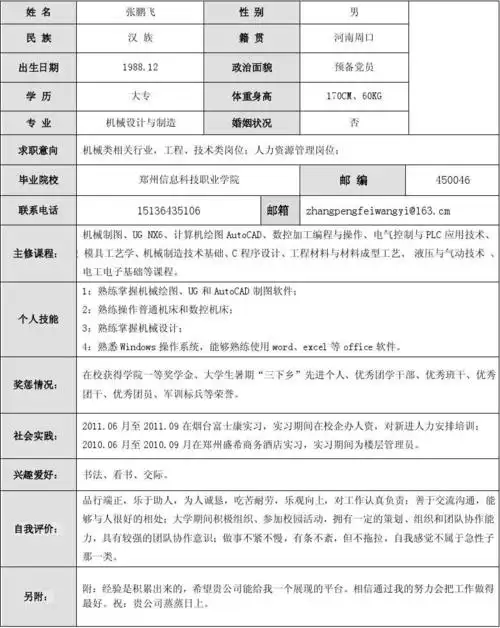 张鹏飞个人简历