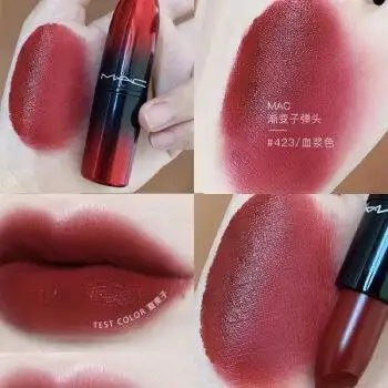 魅可mac口红小辣椒991唇釉新款646chili渐变602色号哑光头423 423#e