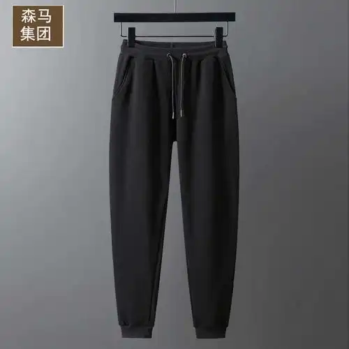 男生休闲长裤子男士潮牌宽松束脚卫裤森马集团旗下gson灰色运动裤