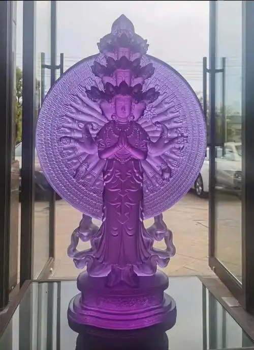琉璃千手观音佛像千手千眼观世音菩萨家用供奉寺院佛堂摆件特大号