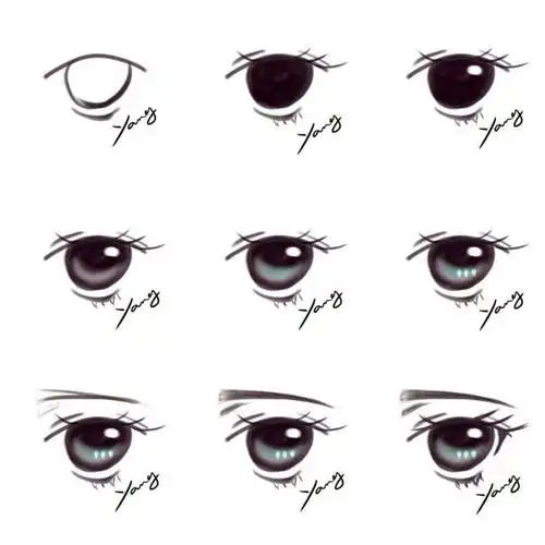 动漫人物眼睛手绘示例