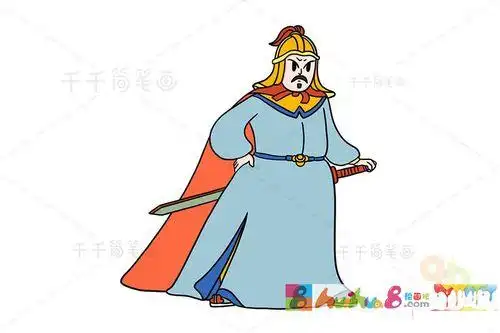 彩色将军简笔画 简笔画图片大全-普车都