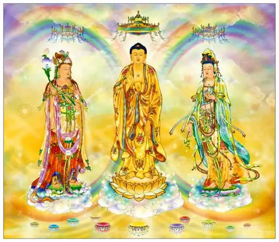 引用 高清3d立体[阿弥陀佛圣像 西方三圣图]