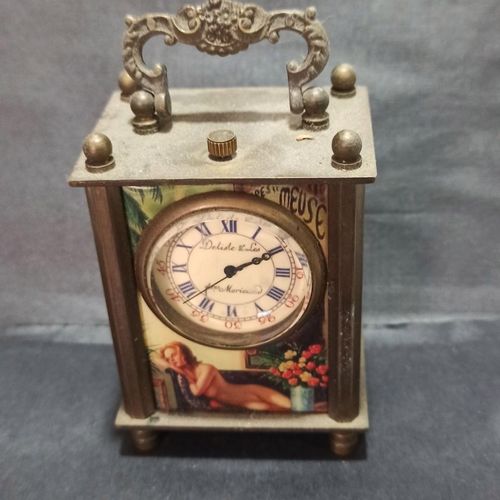 古玩可收藏的纯铜老式机械钟机械表老钟表欧式老座钟