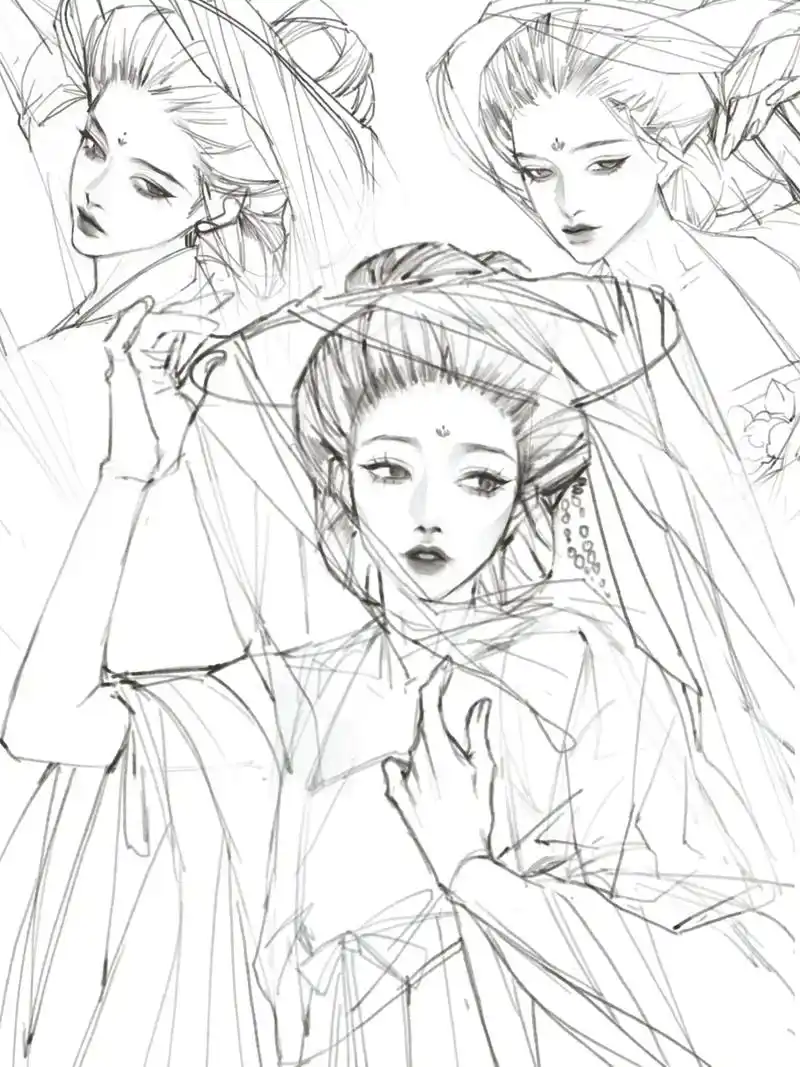 古风速写.江湖味来了#绘画 #速写 #procreate绘画 - 抖音