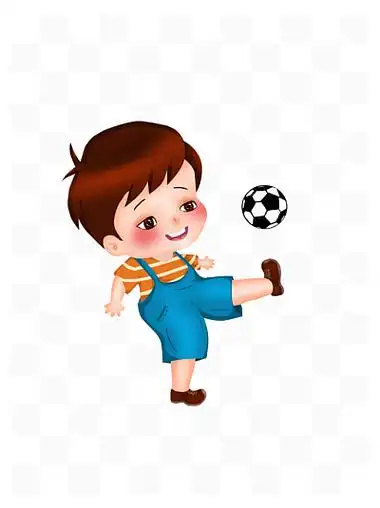 秋季运动会踢足球的小 i> i>孩 /i> /i>子 i>png /i>素材免抠