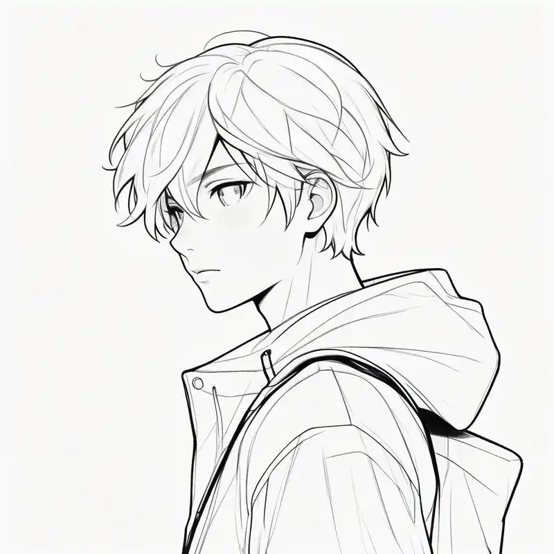 简单微信头像男生9415黑白素描来袭