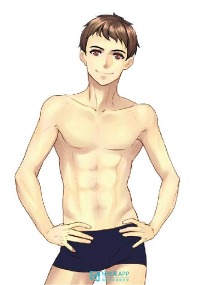 漫画男性腹肌怎么画