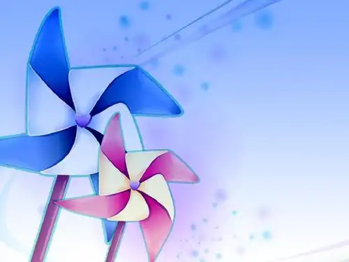 简单-风车ppt模板