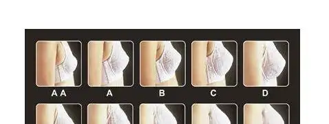 第二步:确定胸罩的罩杯(参照胸罩罩杯尺寸说明表)