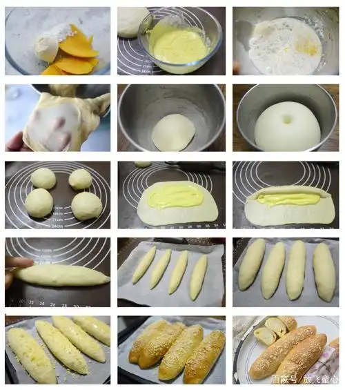 夏季宝宝美食芒果乳酪面包的做法