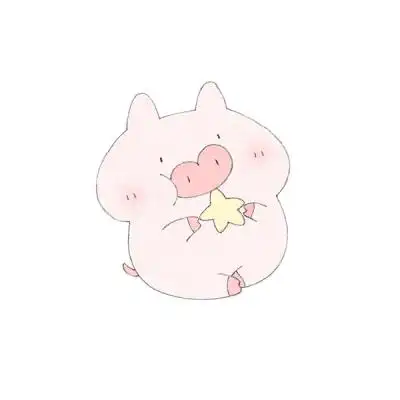 苏瓷卡通头像简约可爱动物少女心猪猪卡通