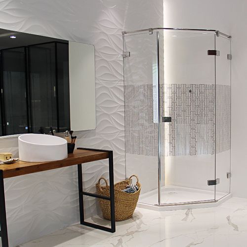 莱博顿钻石淋浴房浴室卫生间沐浴房平开门不锈钢玻璃门整体淋浴房